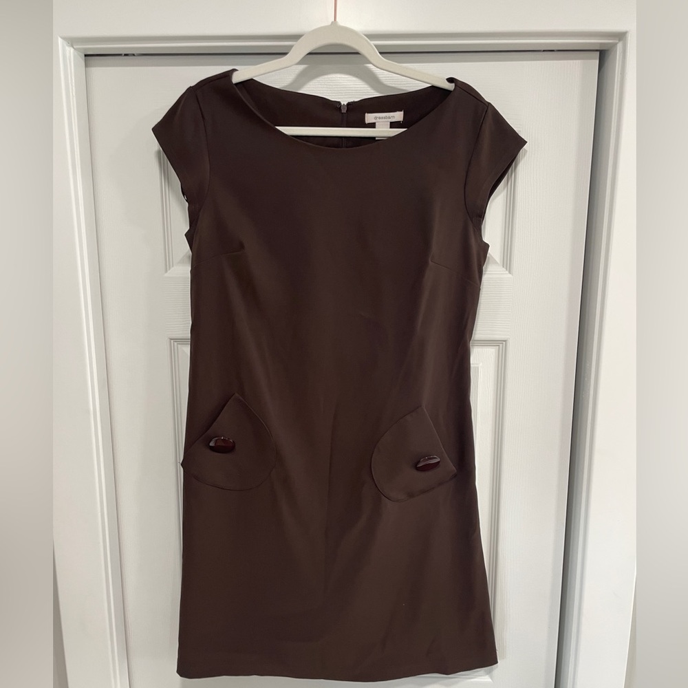 Dressbarn  Simple Brown Dress